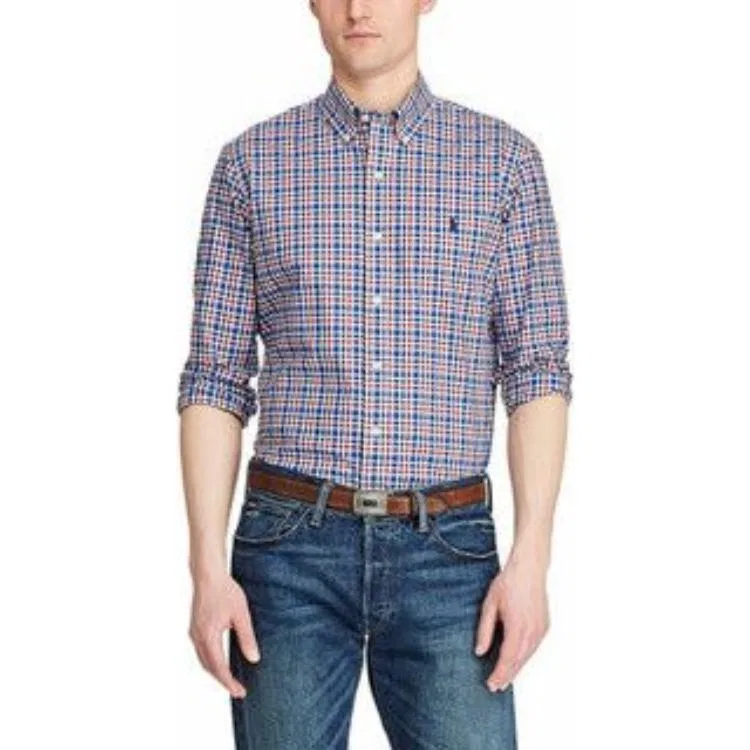 Рубашка Polo Ralph Lauren Marine Blue — фото 3