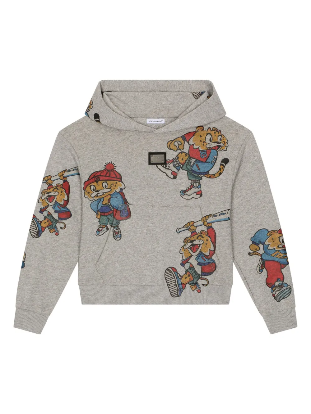 

Худи с принтом Dolce & Gabbana Kids, серый