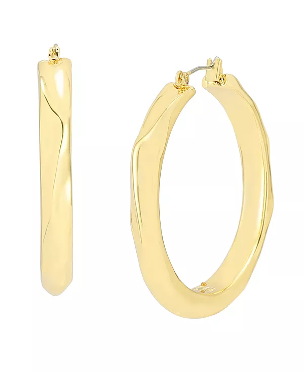 

Тонкие фактурные золотые серьги-кольца Robert Lee Morris Soho, gold