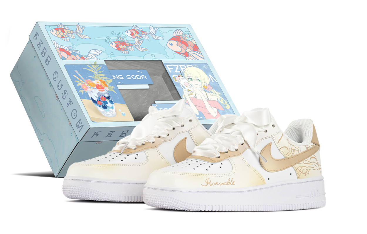 

Nike Air Force 1 Sunrise Snails нескользящие амортизирующие низкие детские скейтбординг кроссовки orange white для подростков