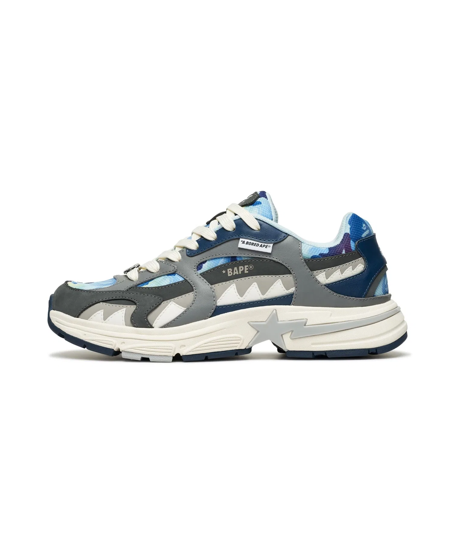 Мужские кроссовки A BATHING APE SHARK STA синие — фото 2