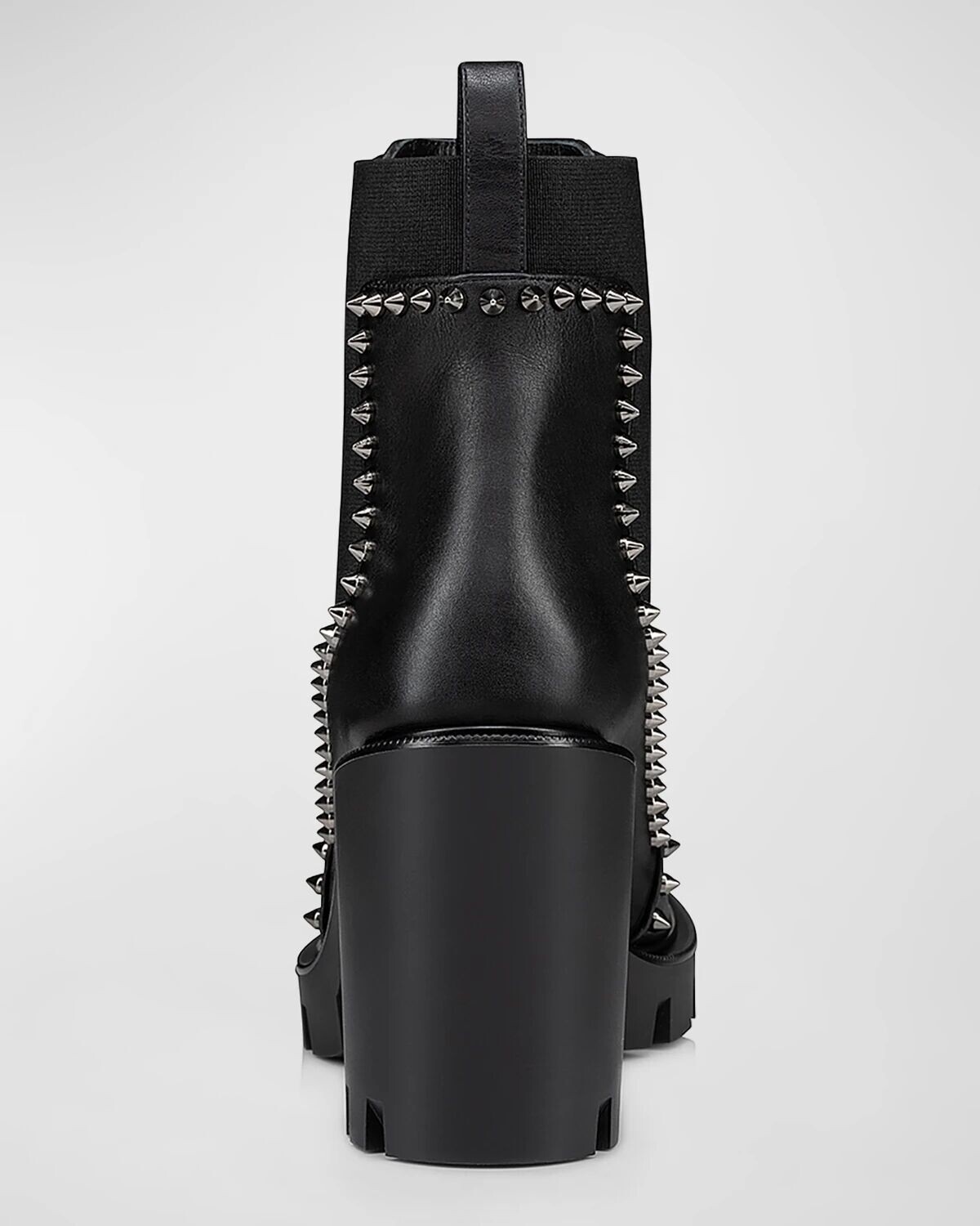 Кожаные ботинки челси с красной подошвой Spikes Christian Louboutin, черный — фото 3