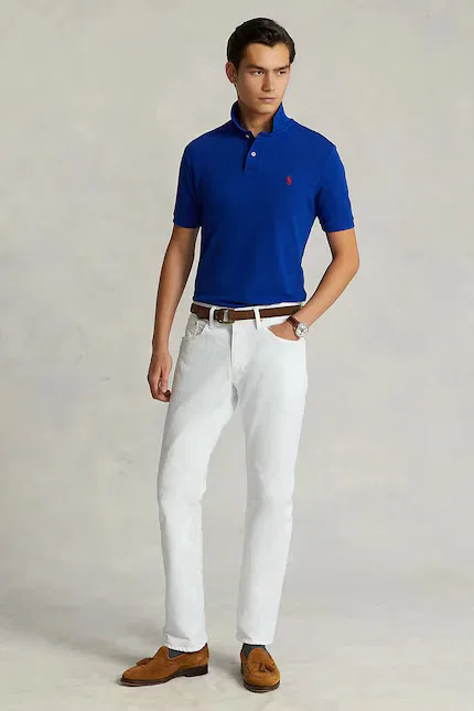Поло из хлопка Polo Ralph Lauren, синий — фото 3