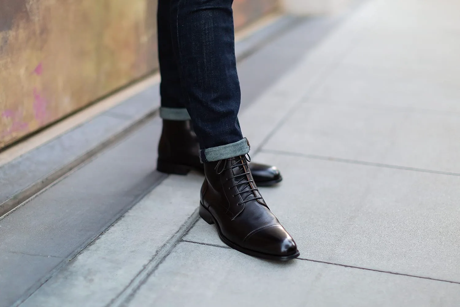 FASHION TAILORED - Оксфордские повседневные мужские ботинки на шнуровке для бизнеса и официальных мероприятий с каблуком из дерева и резины с шипами TF FASHION TAILORED, черный — фото 4