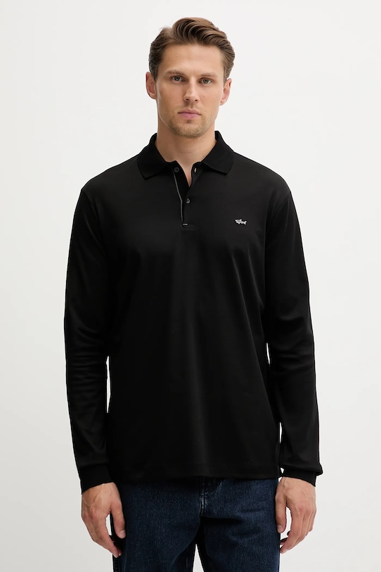 

Лонгслив хлопковый трикотаж Paul&Shark, черный