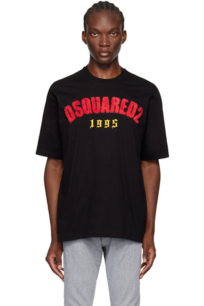 

Черная футболка свободного кроя Dsquared2