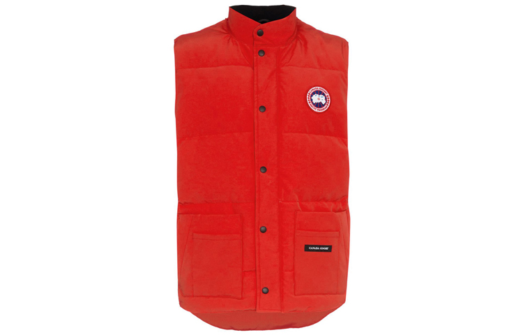 

Пуховик с логотипом на молнии Canada Goose, красный