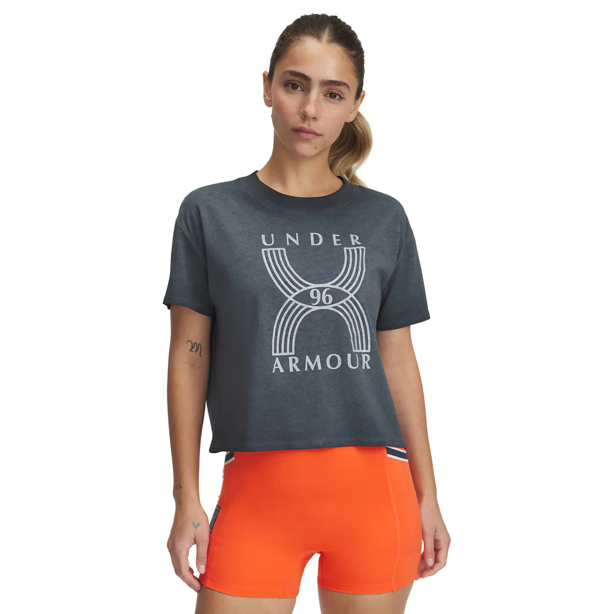 

UA Run 96 Graphic SS Under Armour женская футболка, чёрный