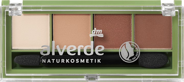 

Тени для век alverde NATURKOSMETIK Lidschatten Palette Quattro 37 Chocolate, 4,4 g