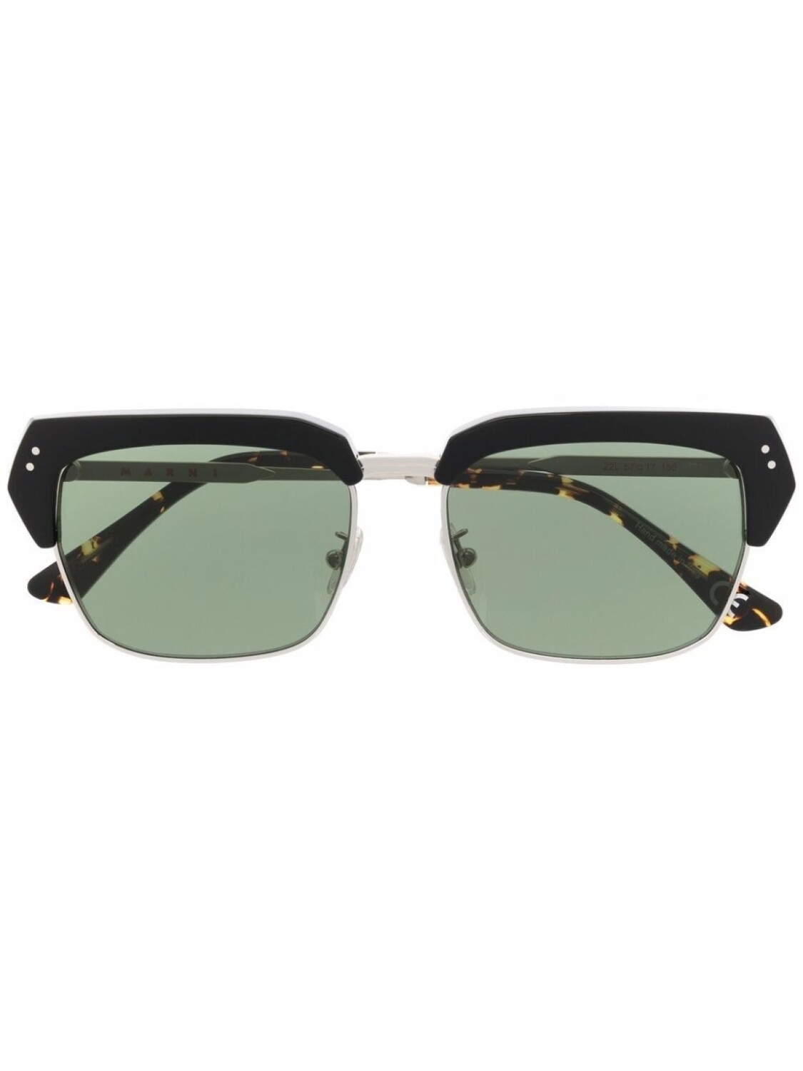 

Marni Eyewear солнцезащитные очки с тисненым логотипом, серебристый