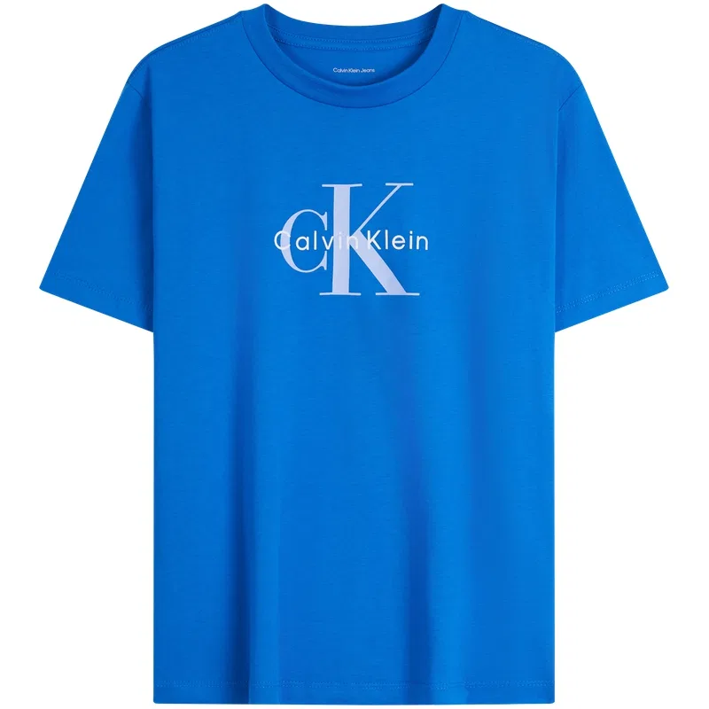 Футболка Calvin Klein с коротким рукавом лавандово-фиолетовая — фото 3