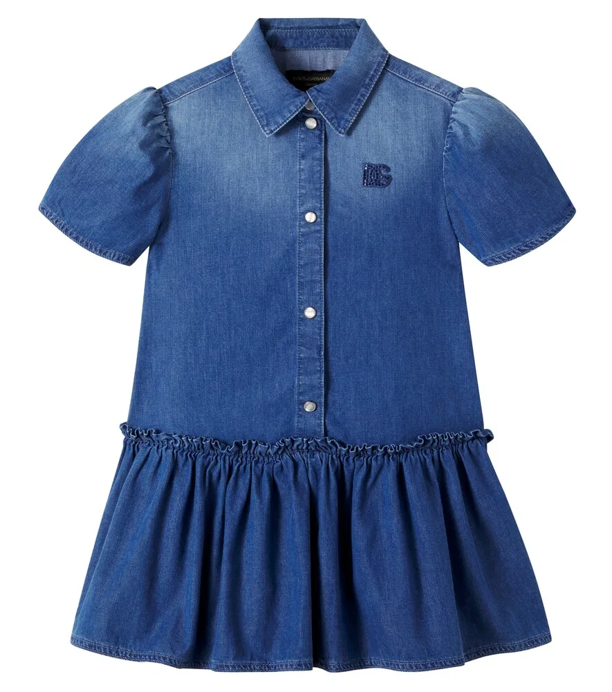 Джинсовое платье DG Dolce&Gabbana Kids, синий