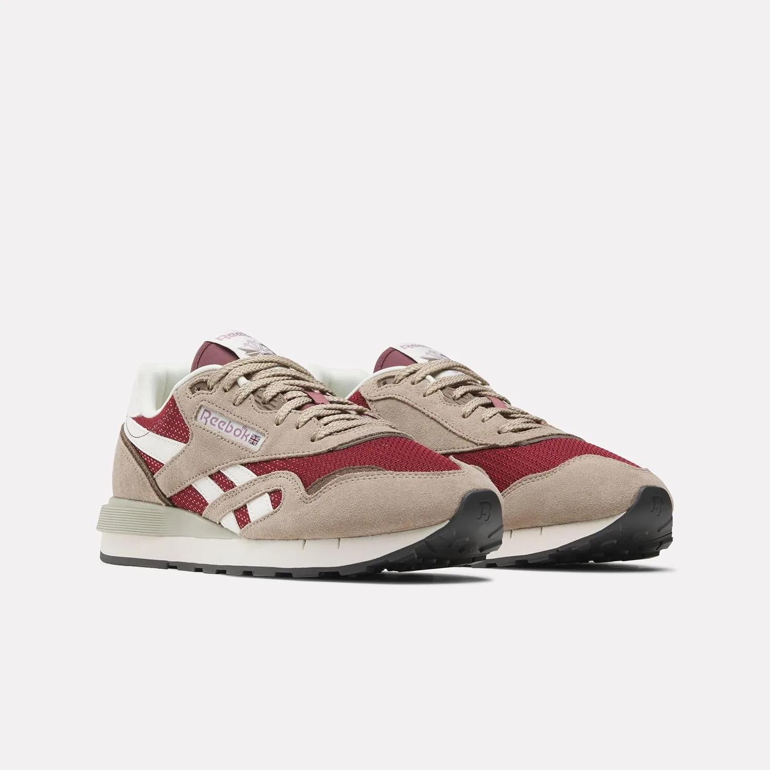Кроссовки Reebok Unisex Classic Nylon 89, Grainygrey Blackberry Chalk — фото 3