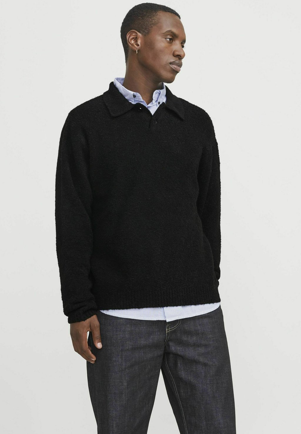 

Поло JPRWINTER BOUCLE STYD Jack & Jones PREMIUM, черный