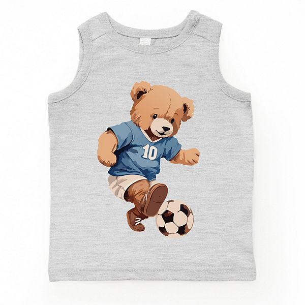 

Футболка Watercolor soccer bear для малышей The Juniper Shop, Heather Grey