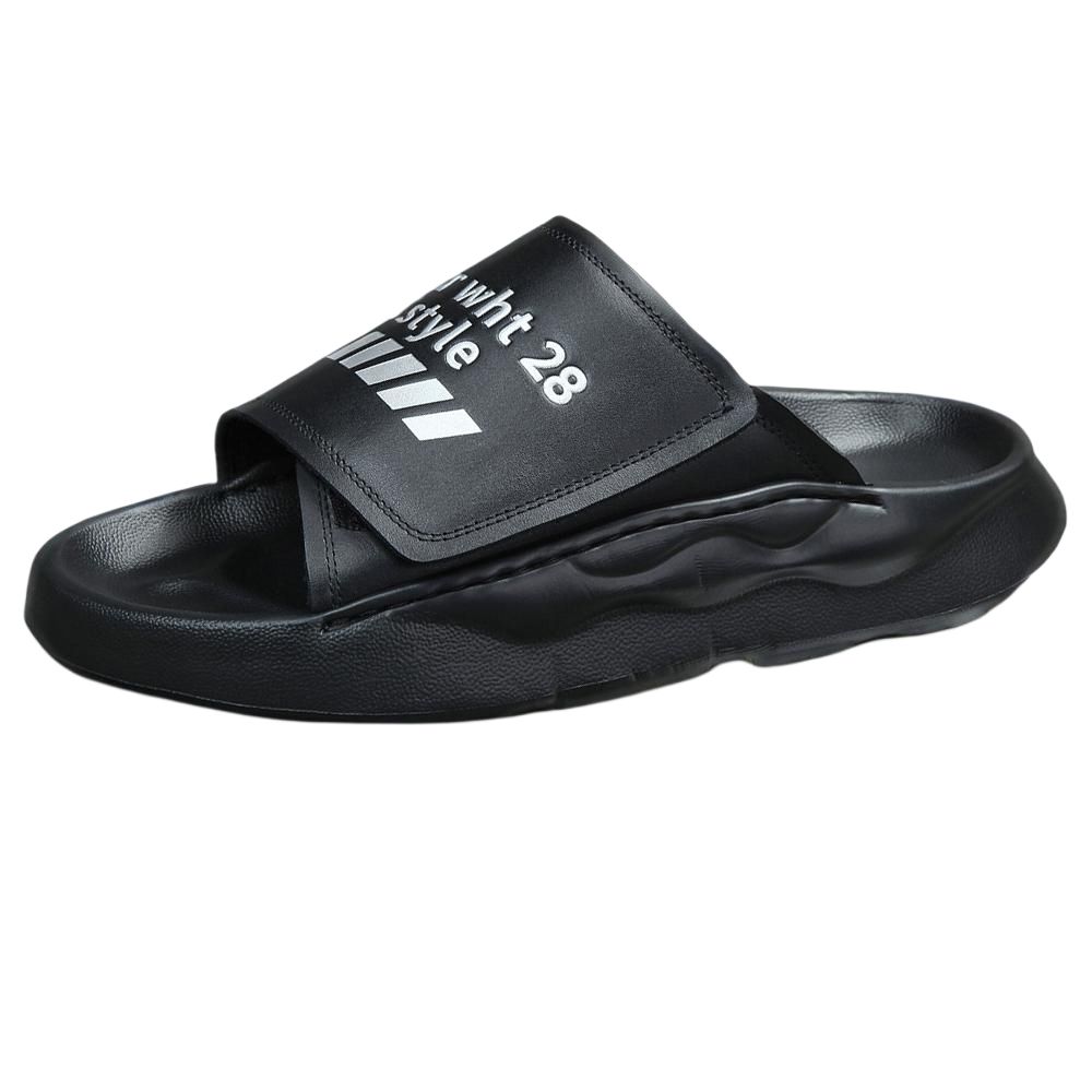 

SENJIALUO Резиновые пенопластовые стельки с прошивкой, устойчивые к запахам, износостойкие, быстросохнущие мужские шлепанцы слайдеры - черные, цвет Black