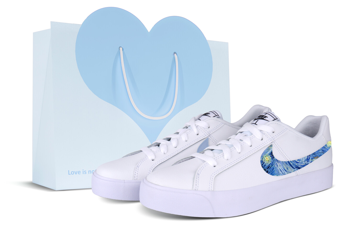 

Кроссовки Nike Court Royale Skateboarding Shoes Unisex Low-top Blue, белый