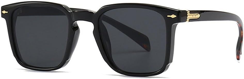 

Ретро классические квадратные солнцезащитные очки для женщин с защитой от УФ-излучения UV400, модные мужские солнцезащитные очки с заклепками и градиентным переходом цвета SKFGNX, Black Leopard Grey