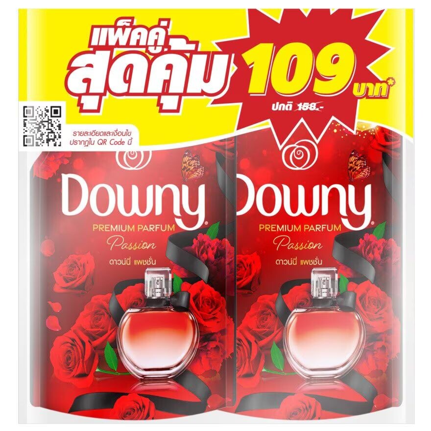 

Downy Концентрированный кондиционер для белья премиум-класса с парфюмерией Passion, сменный блок 470 мл, упаковка 2, Red