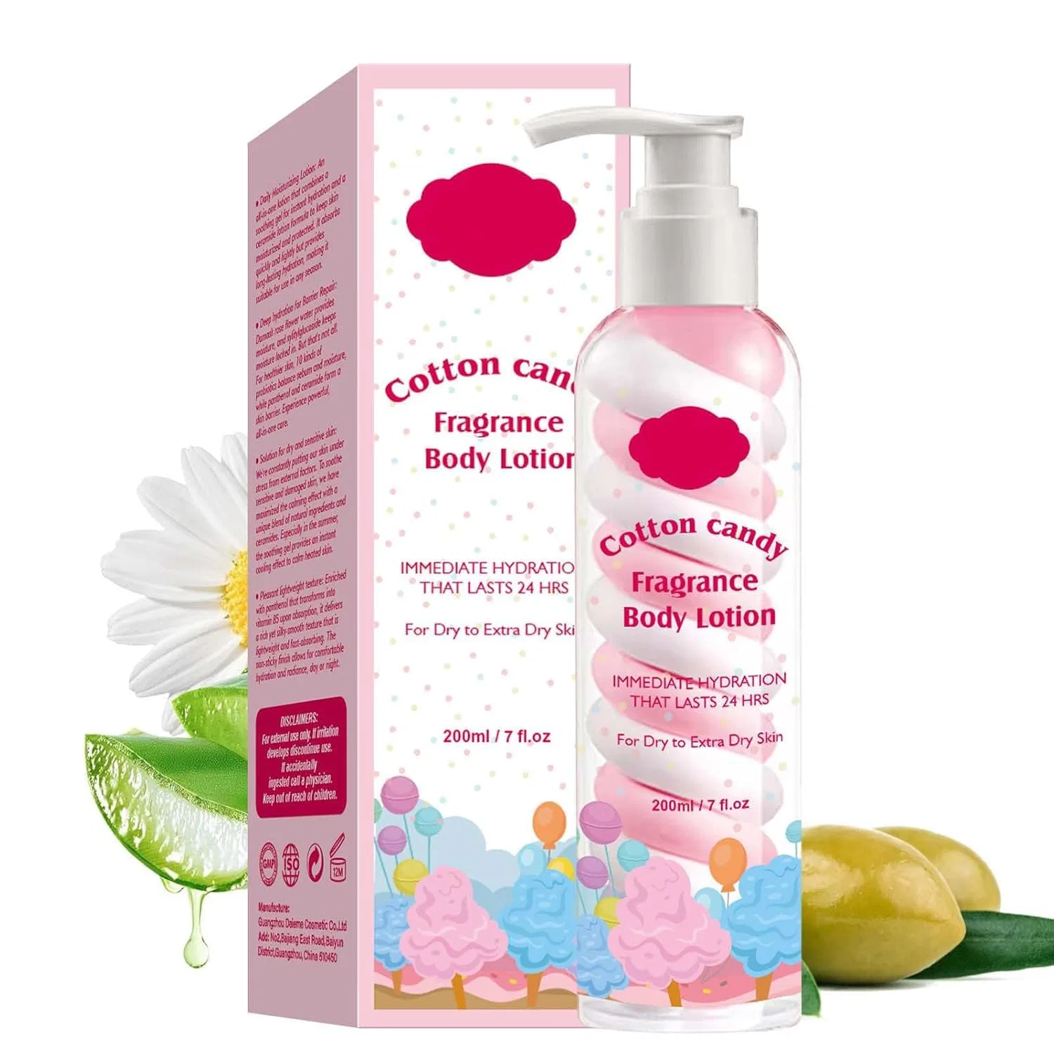 Лосьон для тела Cotton Candy с ароматом сахарной ваты, 200 мл Générique