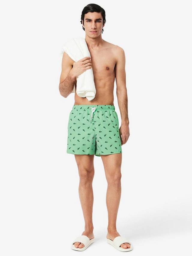 

Плавки с логотипом и принтом Lacoste, цвет Green Lime