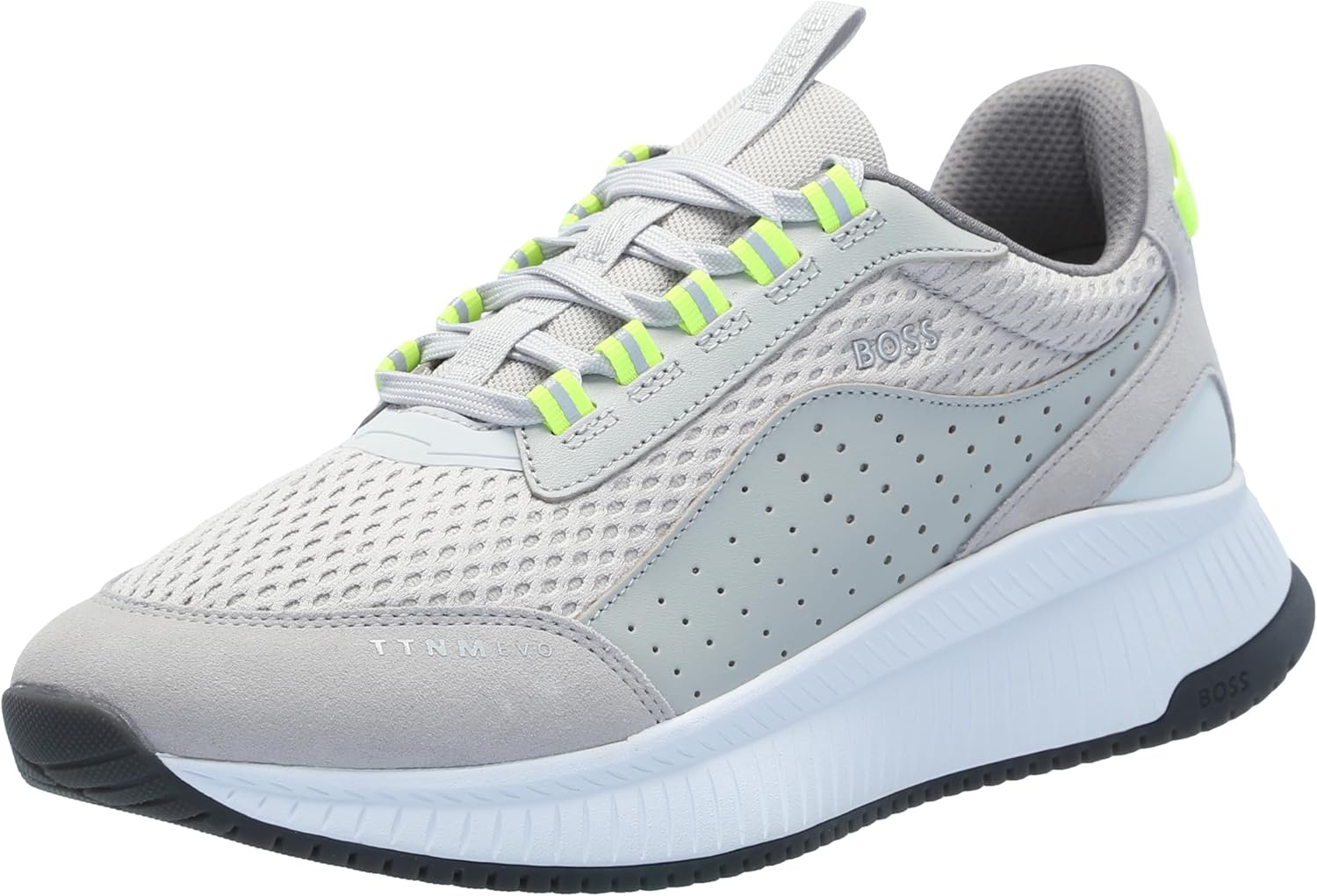 

BOSS мужские современные кроссовки для бега с вязаной структурой, Shitake Grey