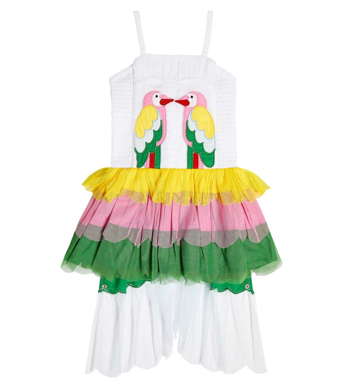 

Многоярусное платье из тюля Stella McCartney Kids, разноцветный