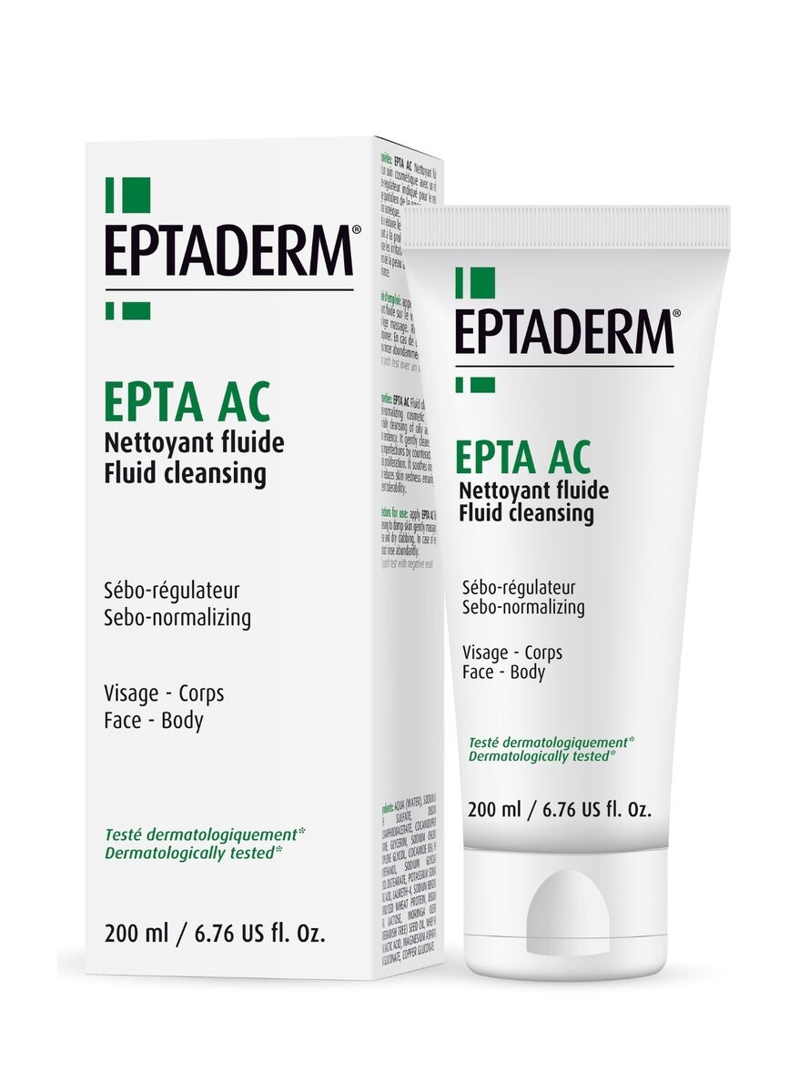 EPTA AC Cleansing Fluid, жидкость для очищения акне и жирной кожи, 200 мл Eptaderm — фото 2