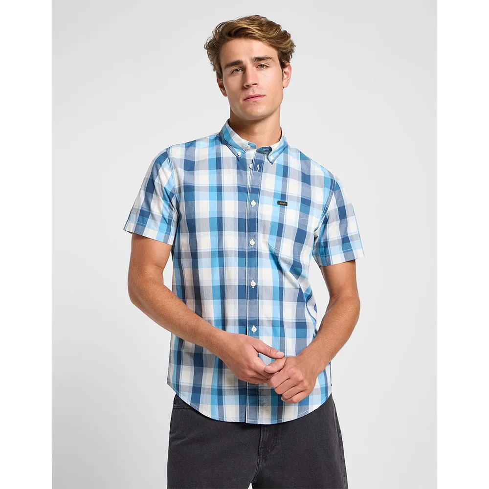 

Рубашка с коротким рукавом Lee Button Down, синий