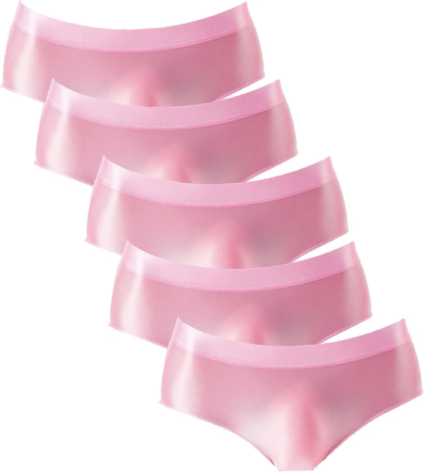 Боксеры мужские, блестящие металлик, Pink-5pc