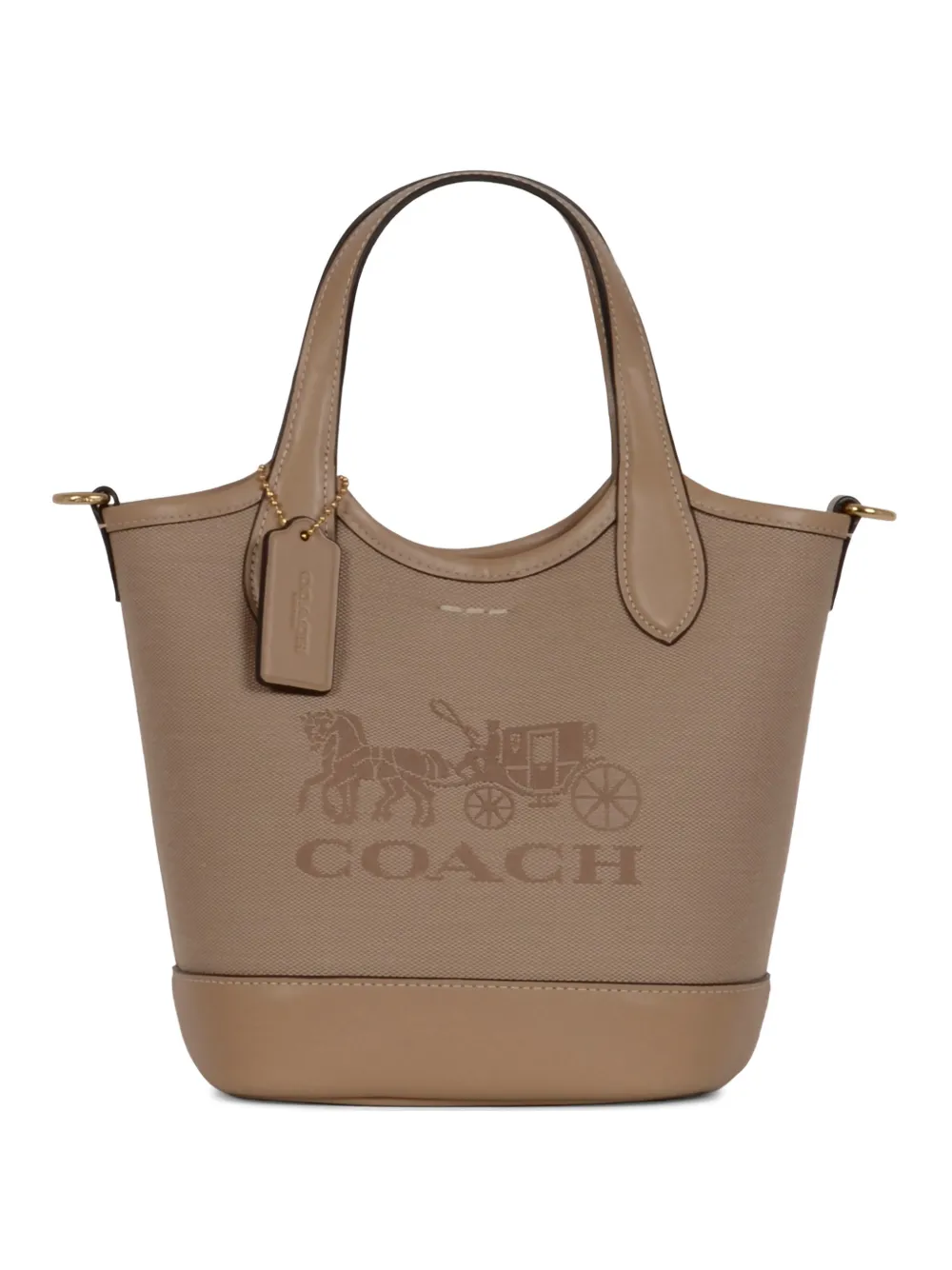 

Сумка-тоут с логотипом Coach, бежевый