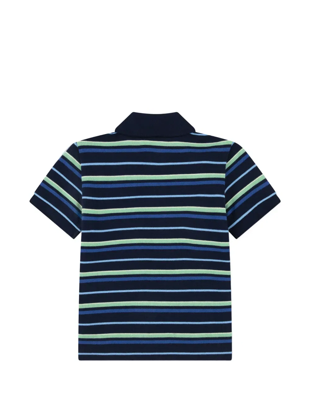 Полосатая рубашка-поло с логотипом Lacoste Kids, синий — фото 2