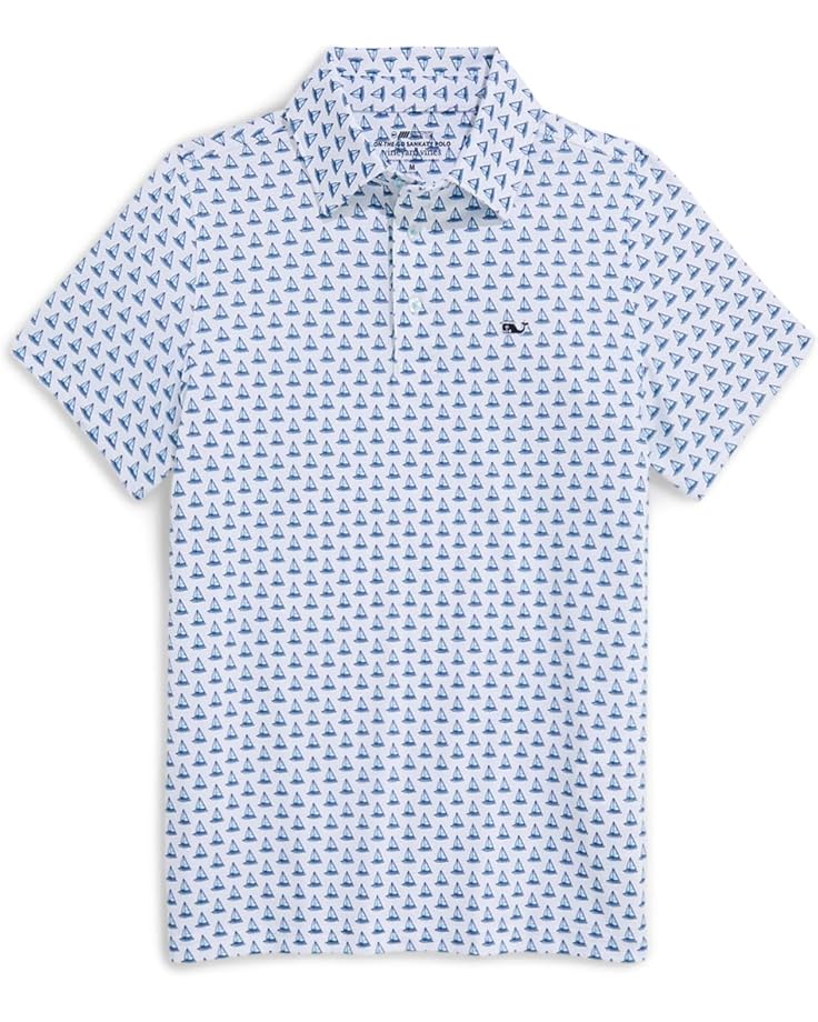 

Поло Vineyard Vines Kids Printed Sankaty Polo, цвет Sailboats White Cap