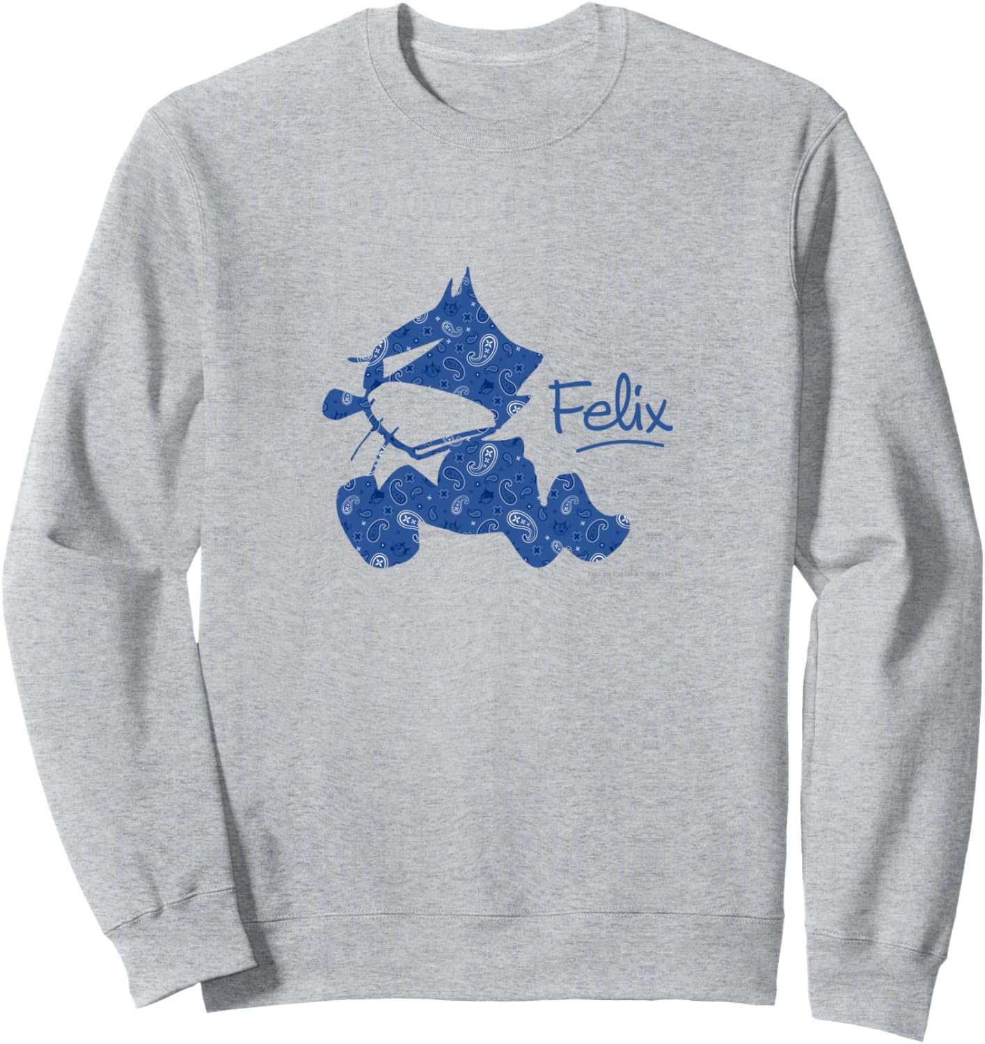 

Толстовка с рисунком банданы в виде кота Филликса Felix The Cat, серый