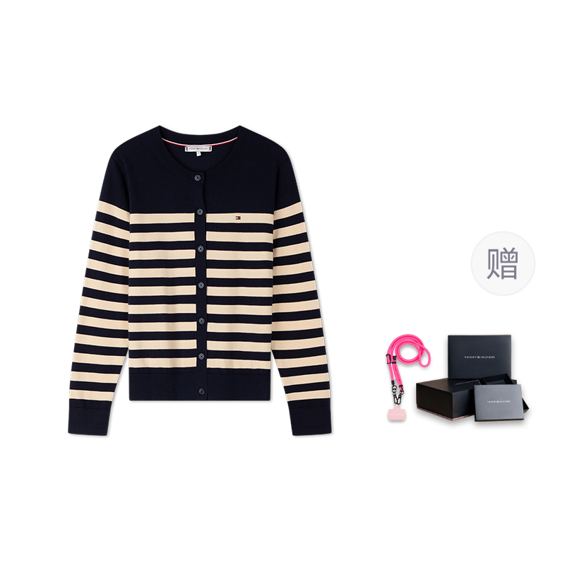 Кардиган из хлопка на пуговицах Tommy Hilfiger, черный — фото 3