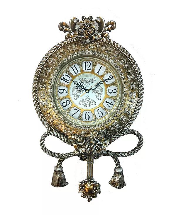 

Настенные часы с веревками и кисточками Three Star, silver