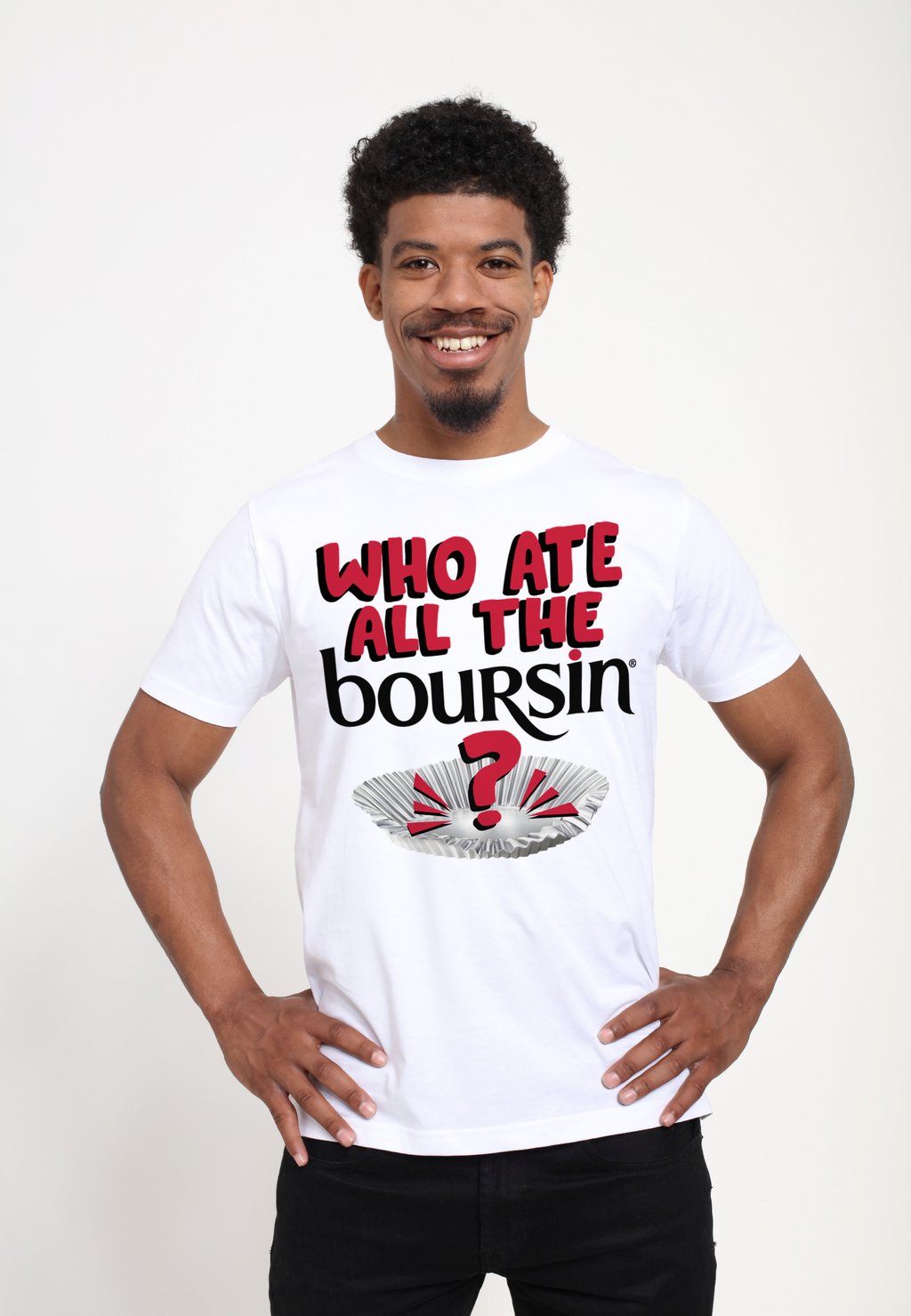 

Футболка с принтом WHO ATE ALL THE BOURSIN Henry Tiger, белый