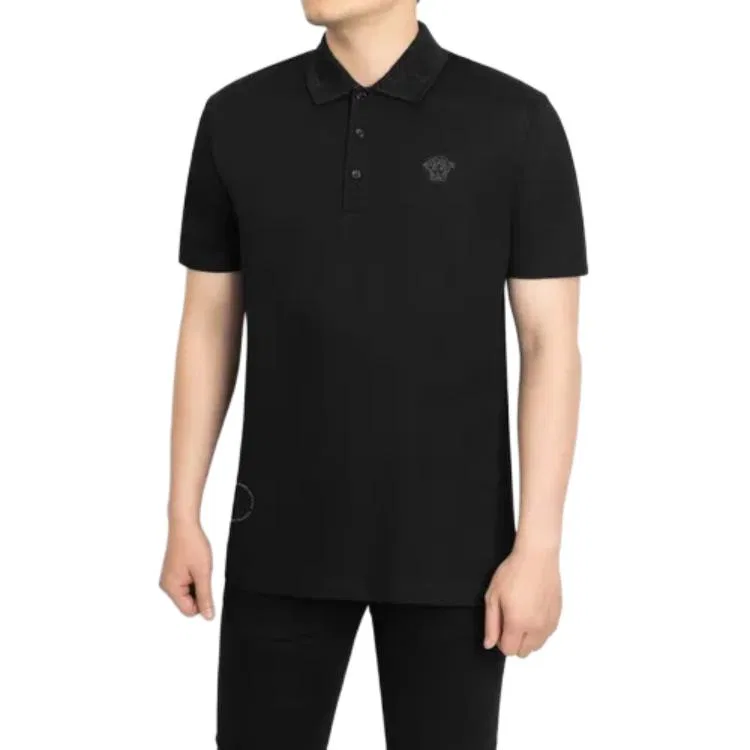 Поло с коротким рукавом Versace Black — фото 4