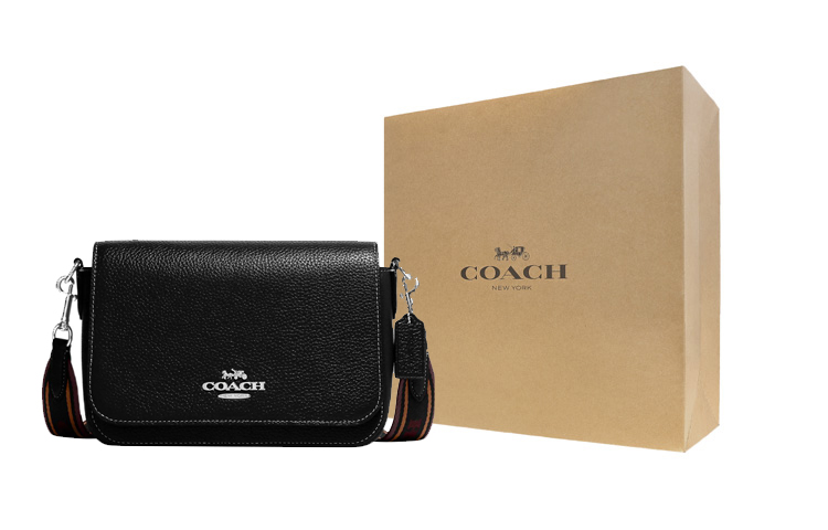

COACH Кожаная сумка через плечо женская черная