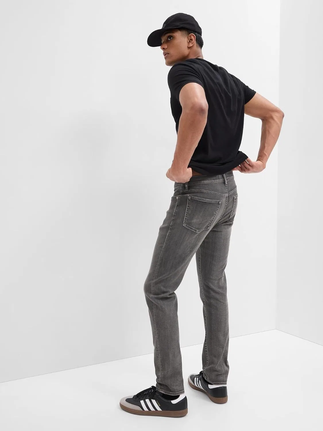 Джинсы Slim Fit GAP, Grey Wash — фото 2