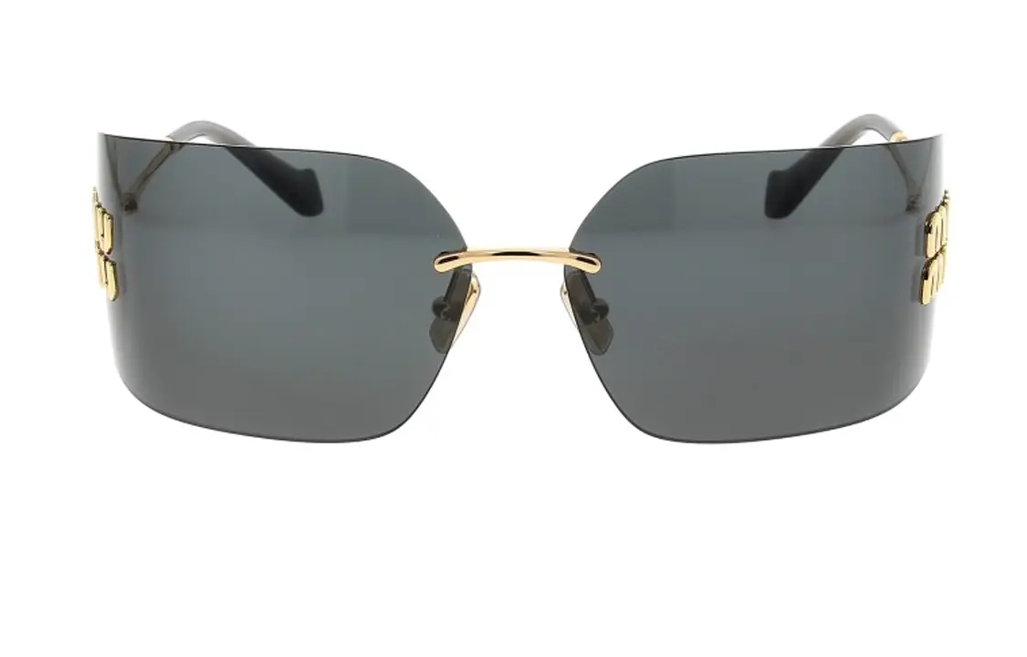 

MIU MIU Прямоугольные солнцезащитные очки, Gold