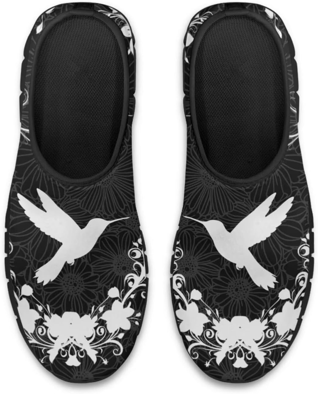 Мужские слипоны Howilath Boho с цветочным узором, кроссовки для бега, повседневная спортивная обувь, обувь без шнурков с противоскользящей подошвой, Hummingbird Boho Floral — фото 4
