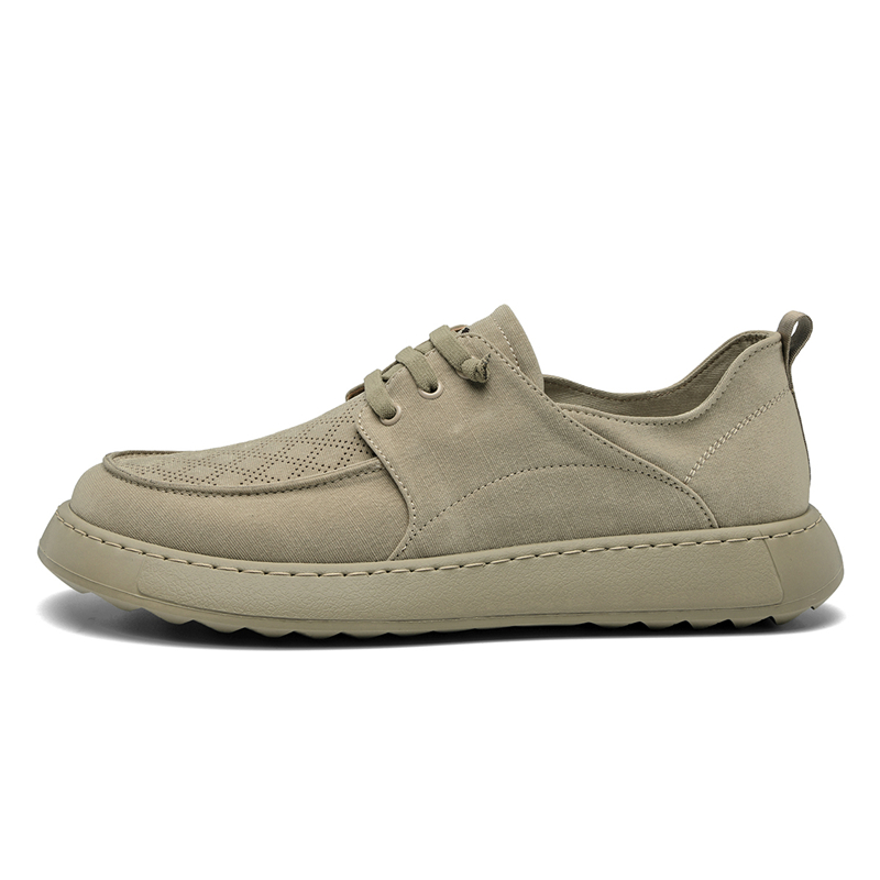 SEPTWOLVES Мужские повседневные туфли мужские низкие хаки/серый, цвет Gray (Standard Leather Shoe Size) — фото 4