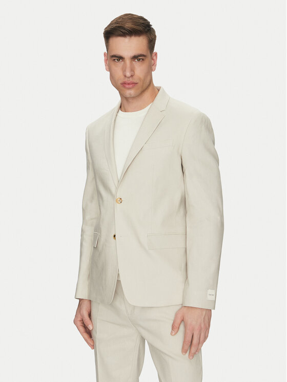

Куртка облегающего кроя K10K114388 Calvin Klein, бежевый