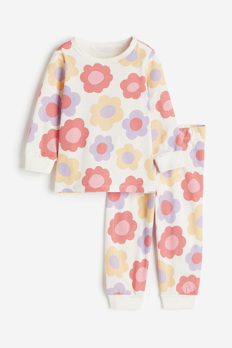 

Хлопковая пижама с принтом H&M, белый