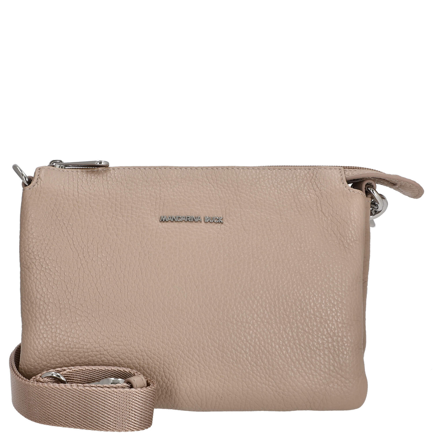 

Клатч Mandarina Duck Mellow Leather Pochette Abendtasche 23 cm, цвет warm taupe