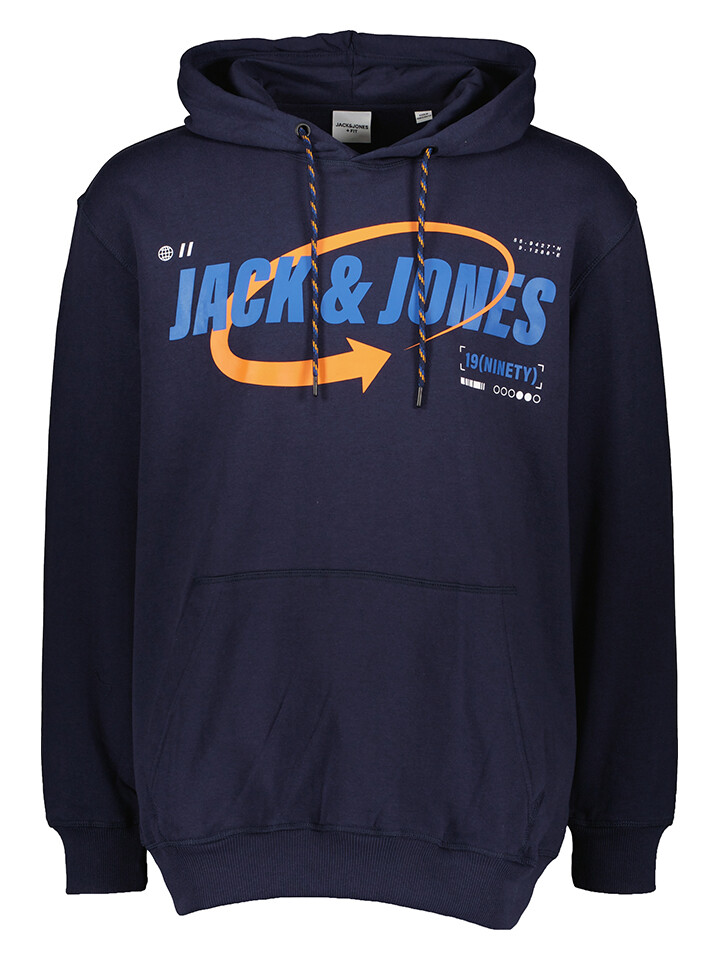 

Толстовка JACK & JONES PLUS Hoodie, темно-синий