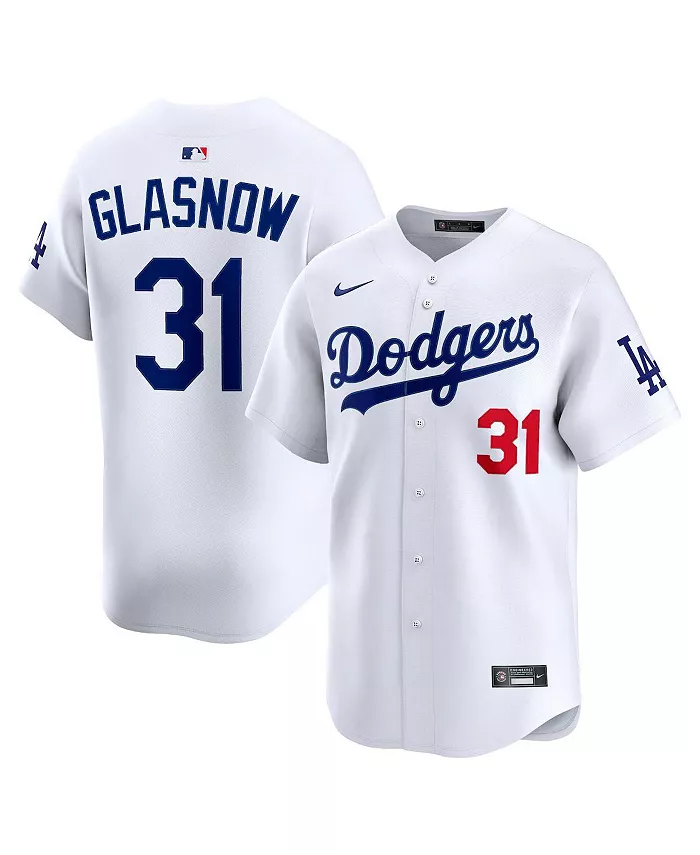 

Мужская белая ограниченная игровая футболка Tyler Glasnow Los Angeles Dodgers Home Nike