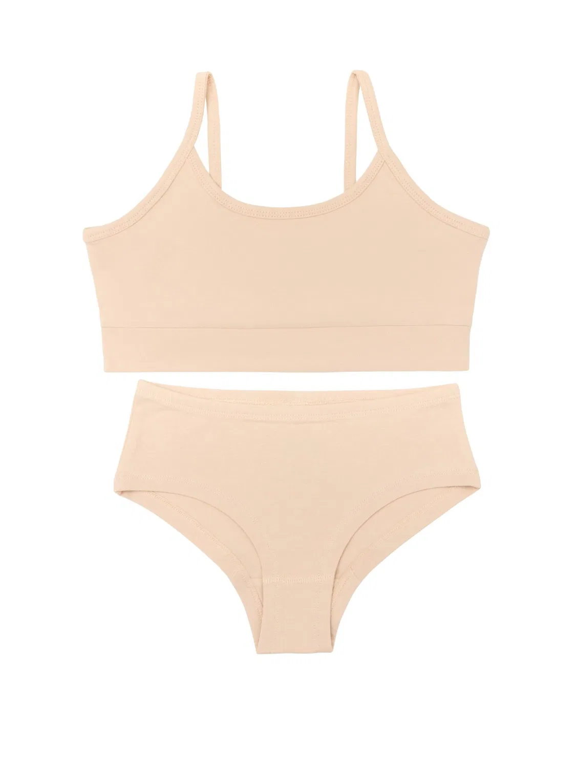 Комплект нижнего белья Albero Natur Mädchen Bio Baumwoll Bustier & Hipster Set бежевого цвета