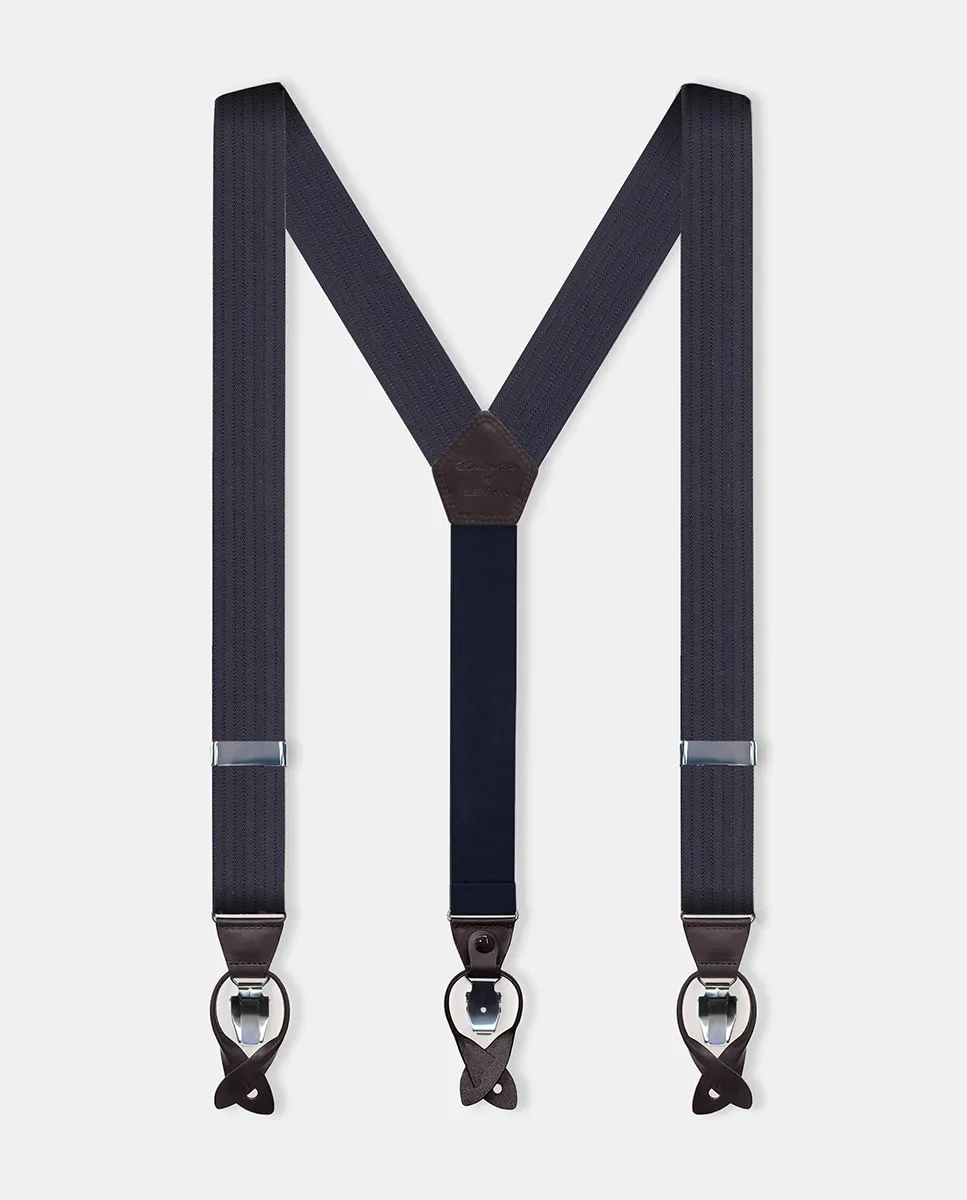 

Двойной ремень для мужчин в футляре Leyva, темно-синий